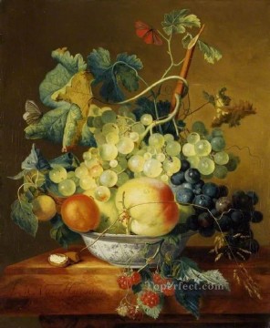 Un plato de frutas Francina Margaretha van Huysum bodegón Pinturas al óleo